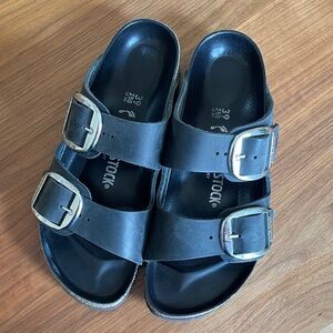 Birkenstock Black Big Buckle Arizona Sandals